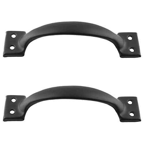 Murtenze 20 Pcs Black 5.5 Inch Barn Door Handles Vintage Gate Handles, Cabinet Handle Pulls Large Gate Pulls for Kitchen Cupboard Furniture Drawer Cabinet Hardware - Image 5