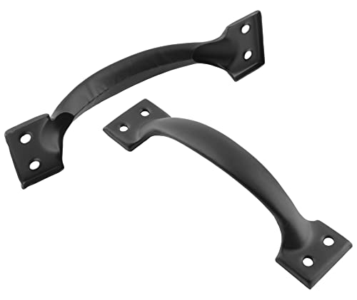 Murtenze 20 Pcs Black 5.5 Inch Barn Door Handles Vintage Gate Handles, Cabinet Handle Pulls Large Gate Pulls for Kitchen Cupboard Furniture Drawer Cabinet Hardware - Image 4