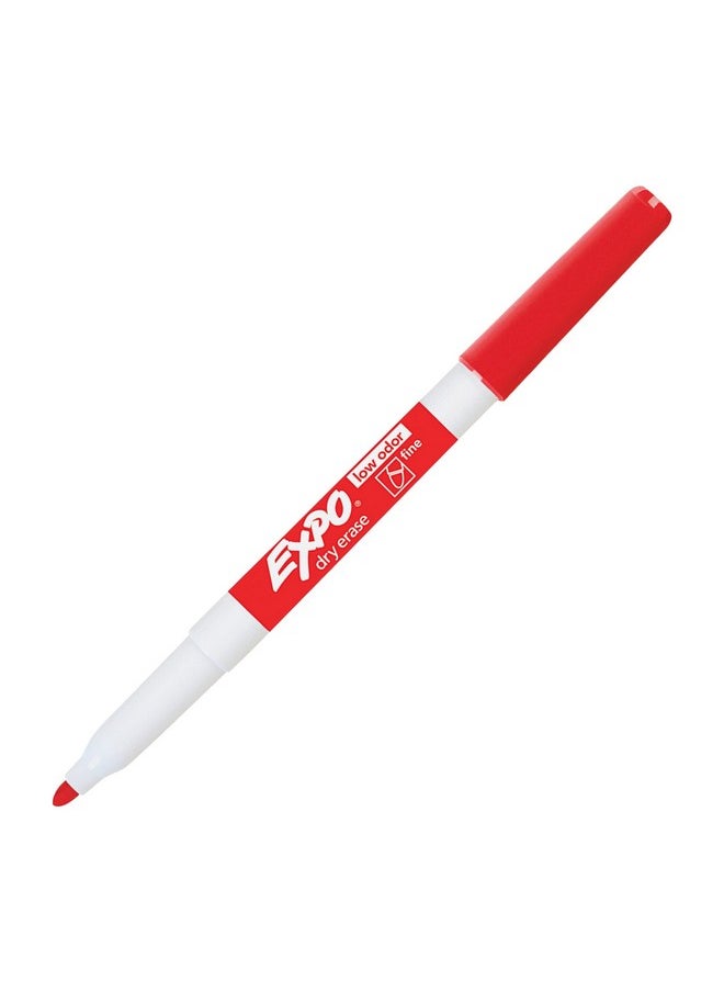 EXPO 86002 Sanford EXPO Low Odor Dry Erase Marker, Fine Point, Red, Box of 12