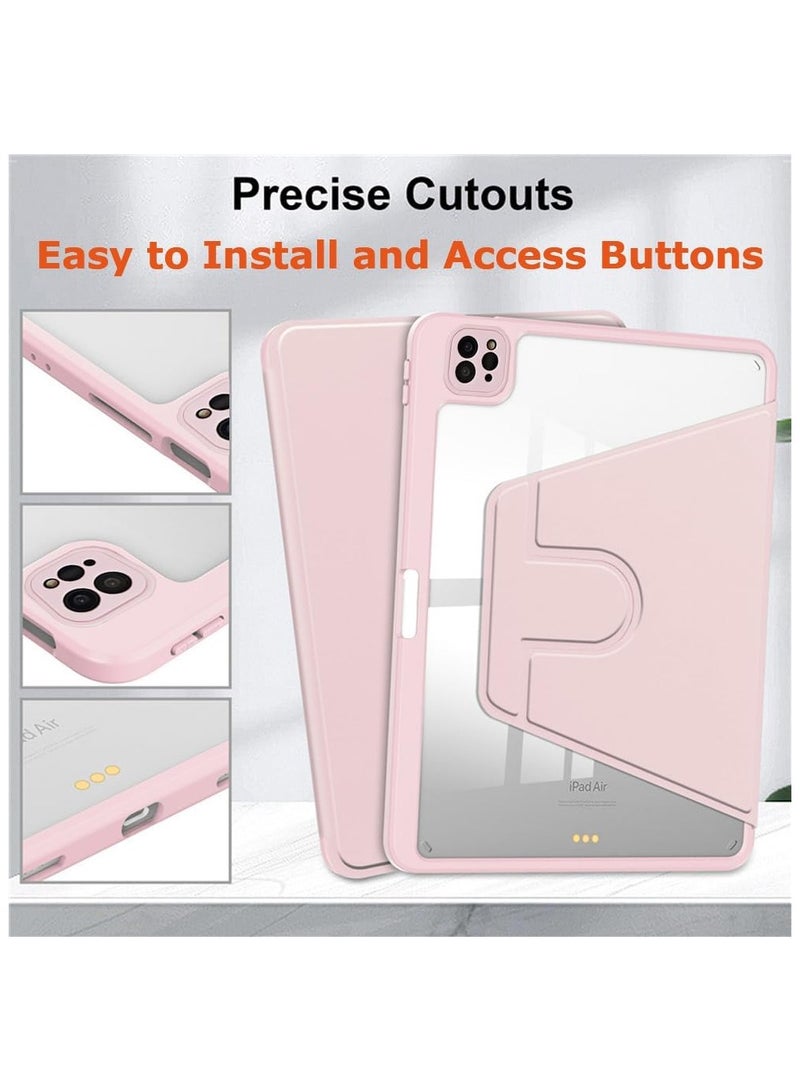 DUSALA Rotating Case for iPad Pro 13-Inch M4 (2024) with Pencil Holder,360 Degree Rotation Protective Stand Slim Cover Clear Back, Auto Wake/Sleep (iPad Pro 13) - Image 5