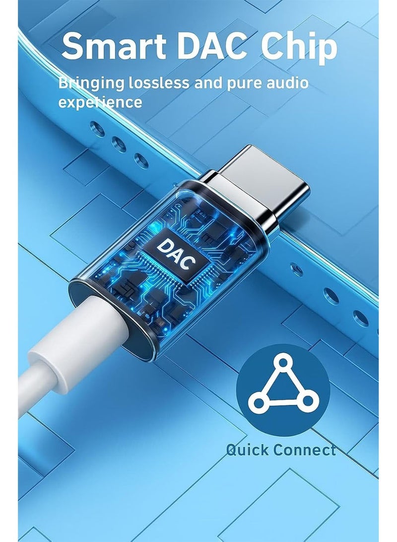 LNKOO EarBuds with USB C Wired Earbuds with Microphone & Volume Control, In-ear Headphones for iPhone 15 Pro Max, iPad Pro/Air, Samsung (White)  - Image 4