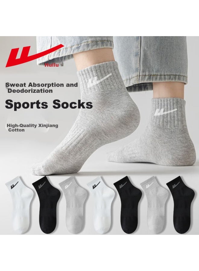 Pull Back Warrior Men's Cotton Socks Warm Youth Sports Socks Odor-resistant Sweat-absorbing Antibacterial Durable Short Socks For Men - Image 1