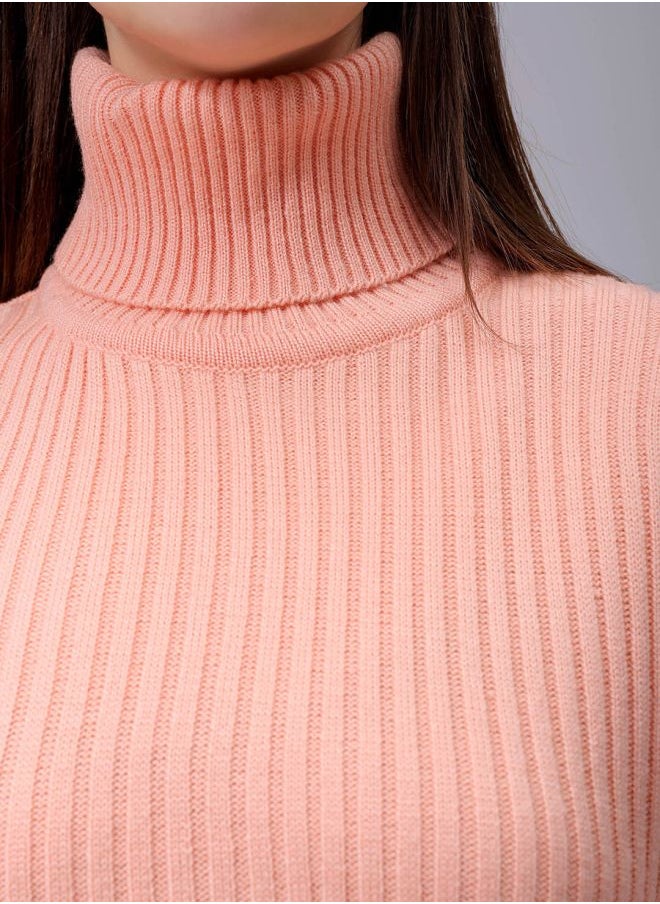Freehand Women Loose Fit Solid High Neck Sweater  - Image 5