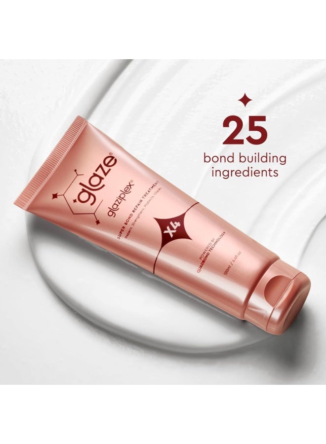 Glaze GlaziPlex Super Bond Repair Treatment 120ml 4 in 1 Deep Conditioning Hair Treatment Repairs Heat Chemical Colour and Styling Damage Hair Mask for Dry Damaged Hair Works in 4 Minutes - Image 2