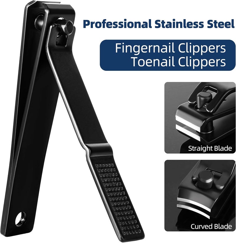 YMHB Nail Clippers Set with Nail File and Leather Case - Image 2