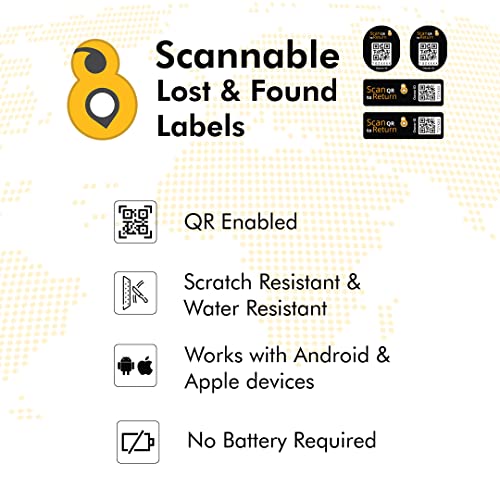 tag8 Dolphin Camera Gear Security - Smart Alternative to GPS Tracker, Comes with Bluetooth Tracker & 8 QR-Enabled Tags for Camera Accessories Like DSLR Camera Lens, Bag, Tripod, Adapter & Charger - Image 4