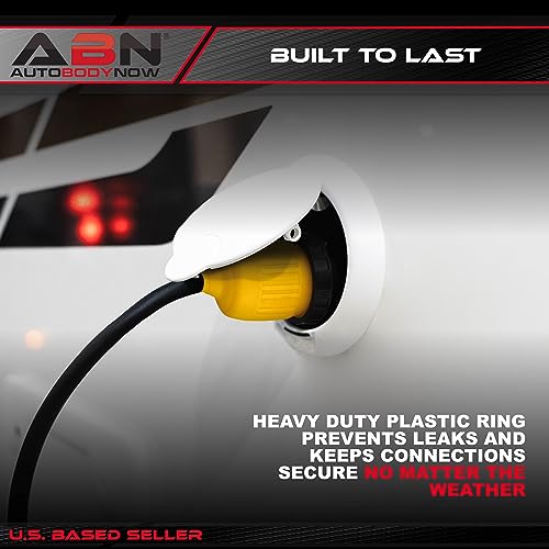 ABN 30 AMP RV Power Inlet with RV Receptacle Plug and Weather Resistant Twist Cover for Marine Boat RV Shed Electrical Extension - Image 3