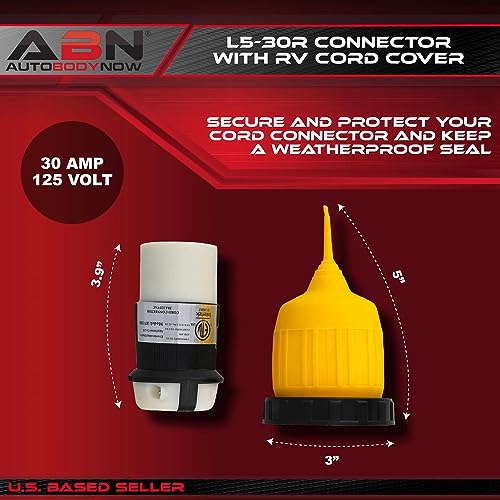 ABN 30 AMP RV Power Inlet with RV Receptacle Plug and Weather Resistant Twist Cover for Marine Boat RV Shed Electrical Extension - Image 2