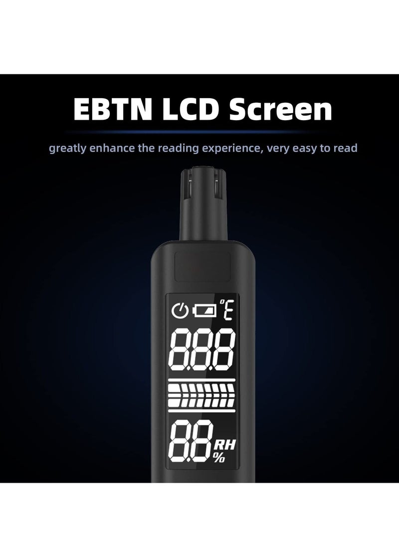 Gas Leak Detector, Portable EBTN LCD Natural Gas Sniffer, Integrated Temperature & Humidity Sensor Locates Combustible Gas Like LPG LNG Propane Methane & Butane Gases Fuel Carbon Monoxide