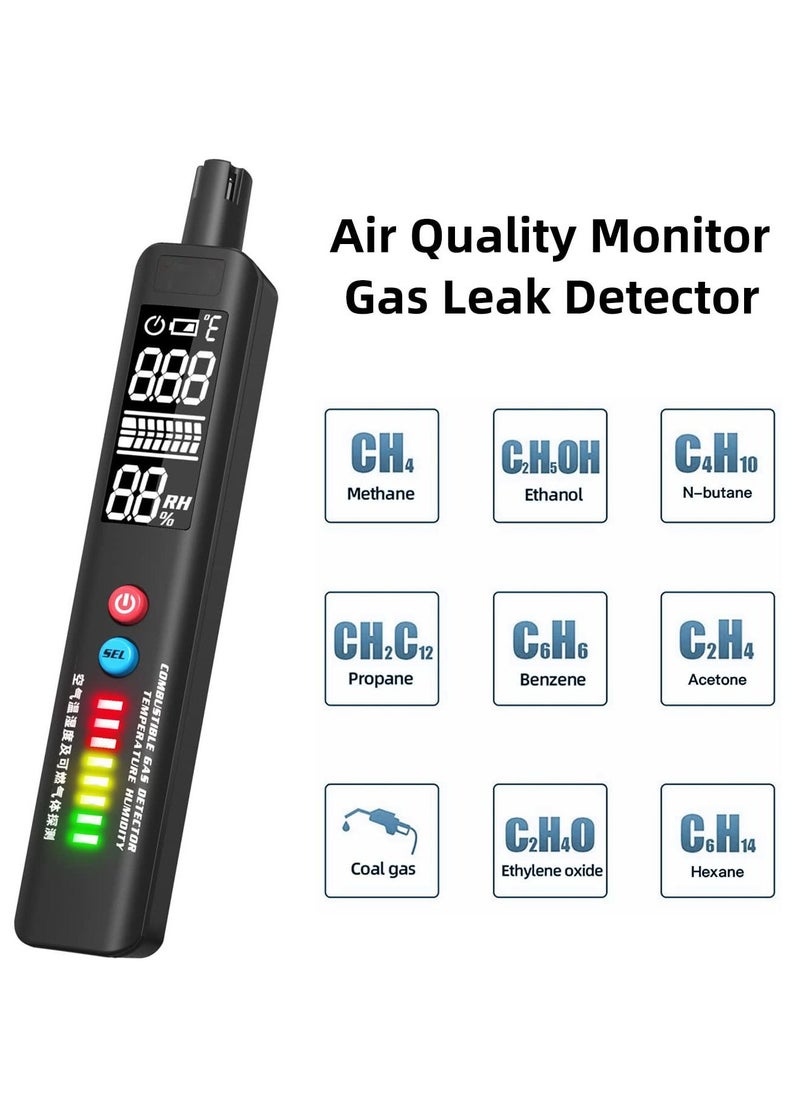 SYOSI Gas Leak Detector, Portable EBTN LCD Natural Gas Sniffer, Integrated Temperature & Humidity Sensor Locates Combustible Gas Like LPG LNG Propane Methane & Butane Gases Fuel Carbon Monoxide  - Image 5