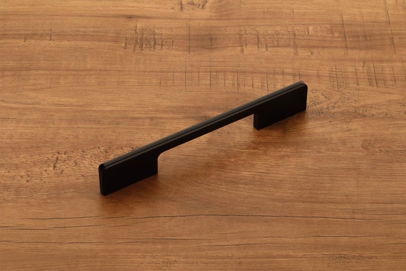 HARMONUS Fancy Aluminium Kitchen Cabinet HandlePull HandleDoor HandleDrawer HandleGlossy Black Finish Aluminium Alloy 24 INCH 5 PCS HCBLACKSAC27524 INCH - Image 2