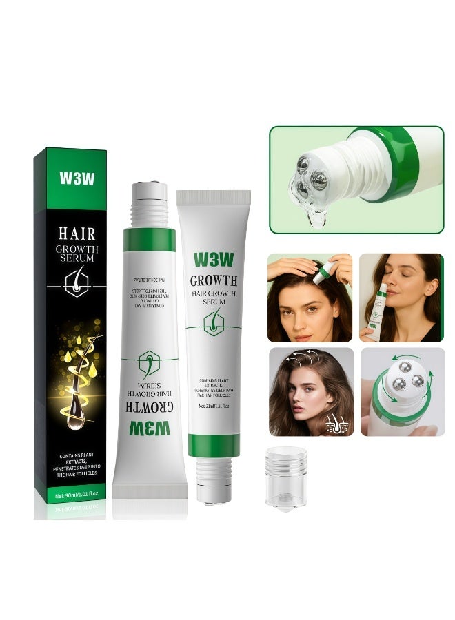W3W Nourishing Scalp, Strengthening Hair Roots, Repairing Hair Serum. Focuses on scalp care, deeply nourishes hair roots, and strengthens hair. 30ml*2 bottles - Image 1