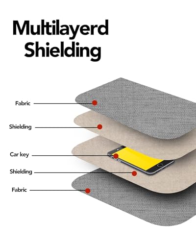 FIREDOG 2 Pack Faraday Pouch for Car Keys and Smartphone, Key Signal Blocking Bag, Anti Theft Car Protection, Keyless Entry Fob Signal Blocking Bag (Grey) - Image 2