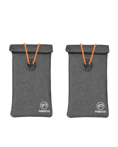 FIREDOG 2 Pack Faraday Pouch for Car Keys and Smartphone, Key Signal Blocking Bag, Anti Theft Car Protection, Keyless Entry Fob Signal Blocking Bag (Grey) - Image 1