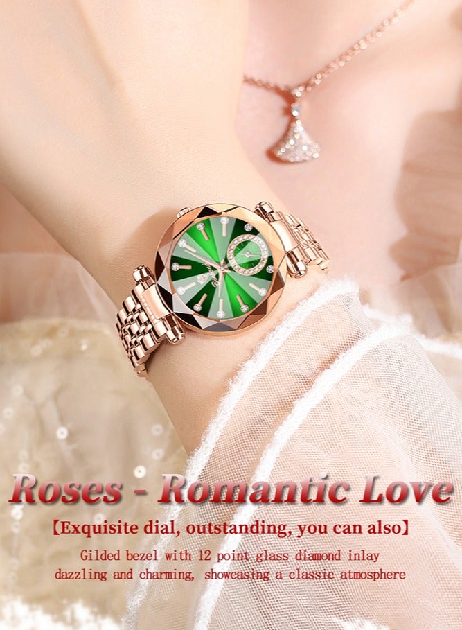 BINBOND Women's Steel Strap Quartz Watch Waterproof Elegant Watch Ladies Gifts - Image 1