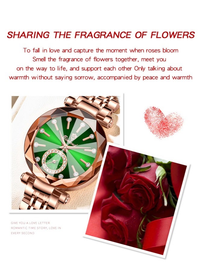 BINBOND Women's Steel Strap Quartz Watch Waterproof Elegant Watch Ladies Gifts - Image 2