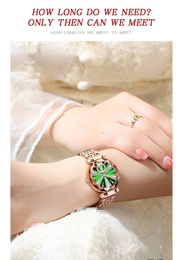 BINBOND Women's Steel Strap Quartz Watch Waterproof Elegant Watch Ladies Gifts - Image 4