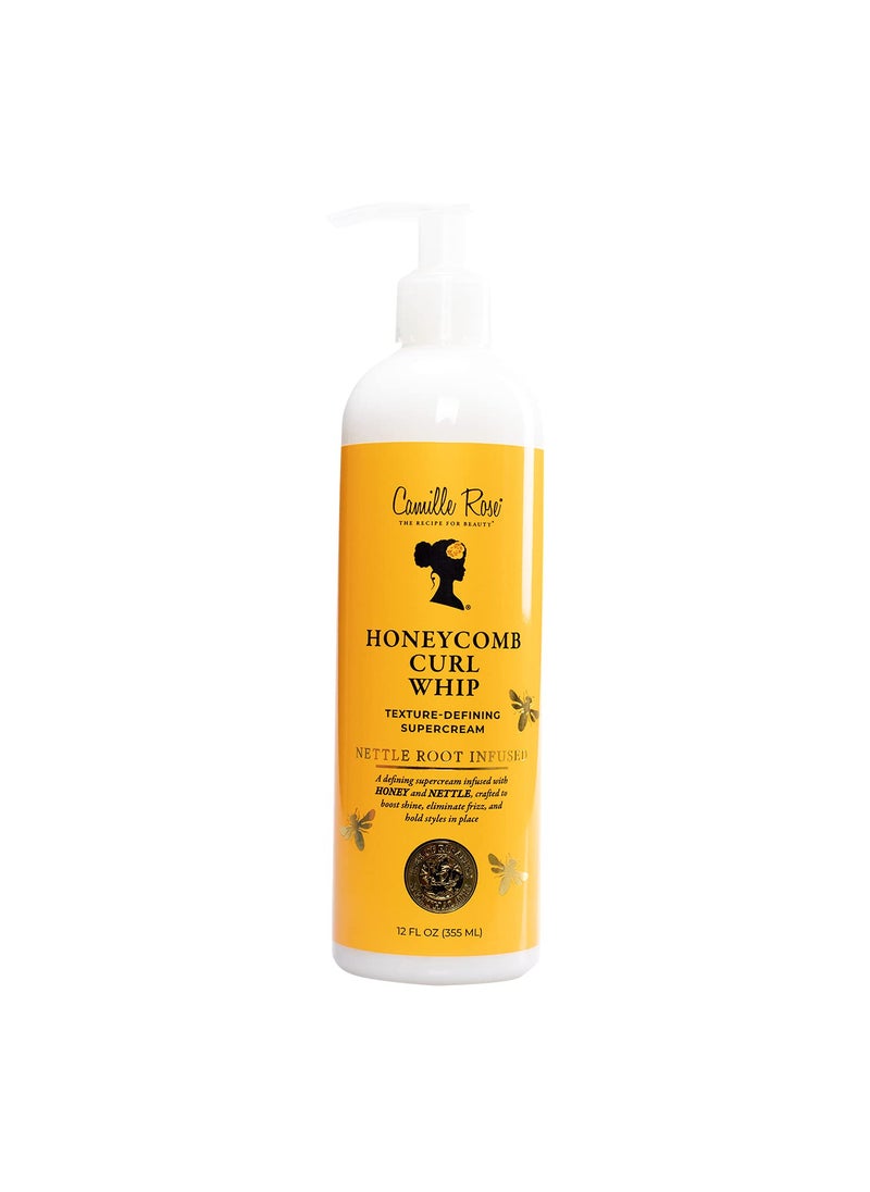 Camille Rose - Camille Rose Honeycomb Curl Whip Texture-Defining Hair Styling Cream, with Honey and Nettle Root to Reduce Frizz, Nourish, and Add Shine, 12 fl oz - Image 1