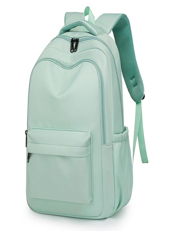 Lamprod Cute Aesthetic Backpack for School Supplies College Backpack for Teen Girls Students Laptop Bag Large Capacity Bookbags, Green, Fashion Backpack - Image 2