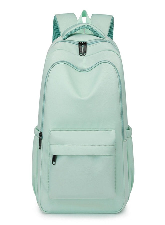 Lamprod Cute Aesthetic Backpack for School Supplies College Backpack for Teen Girls Students Laptop Bag Large Capacity Bookbags, Green, Fashion Backpack - Image 1