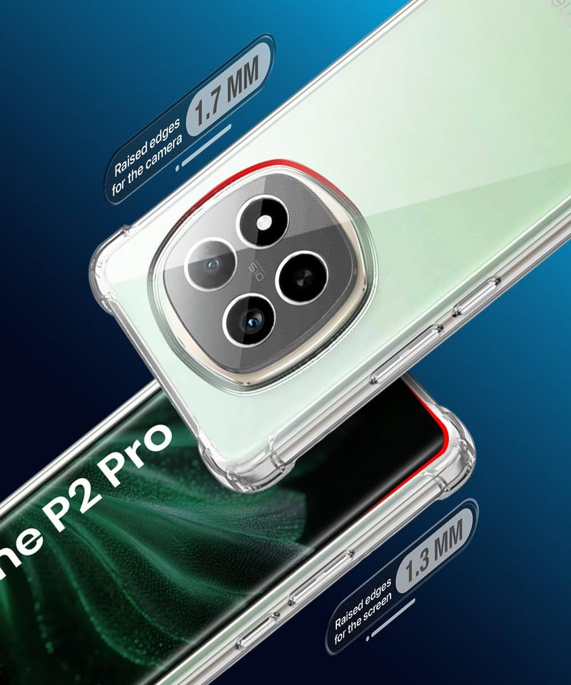 WOW IMAGINE Clear Back Cover Case for Realme P2 Pro 5G | Shockproof Soft TPU Case | Cushioned Edges for Ultimate Protection Back Cover Case - Transparent - Image 5