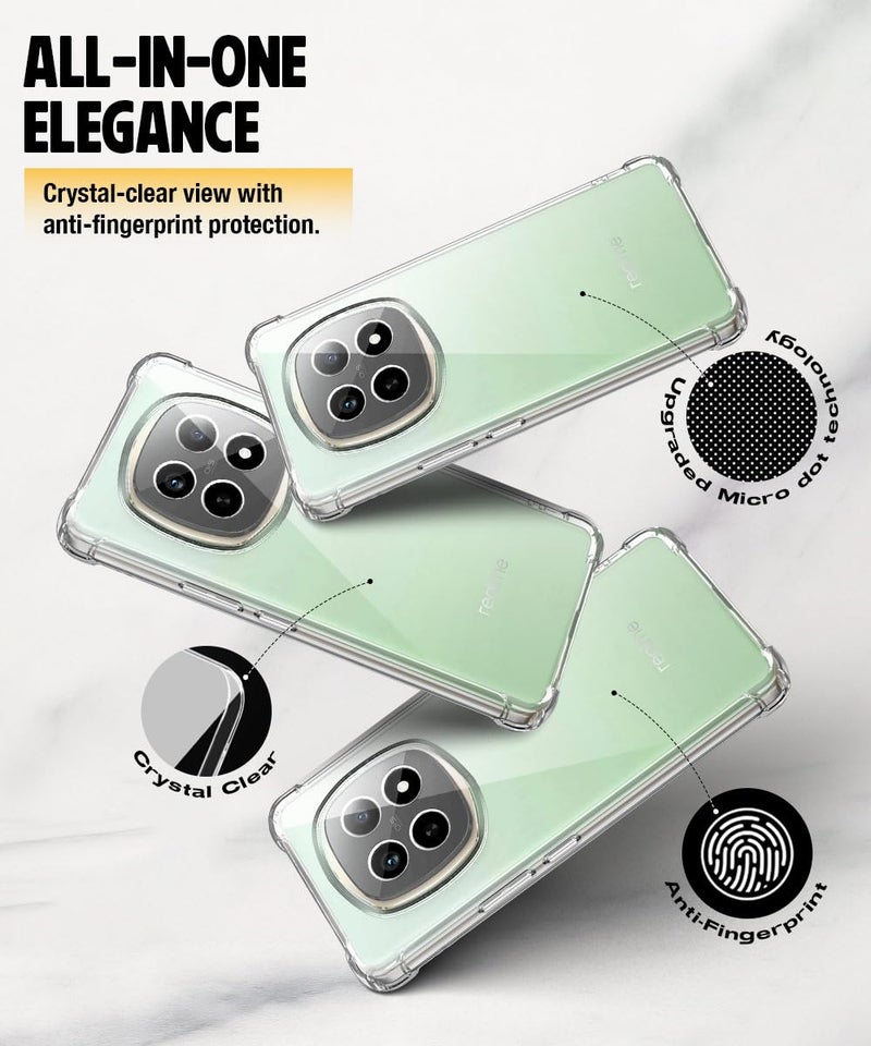 WOW IMAGINE Clear Back Cover Case for Realme P2 Pro 5G | Shockproof Soft TPU Case | Cushioned Edges for Ultimate Protection Back Cover Case - Transparent - Image 4