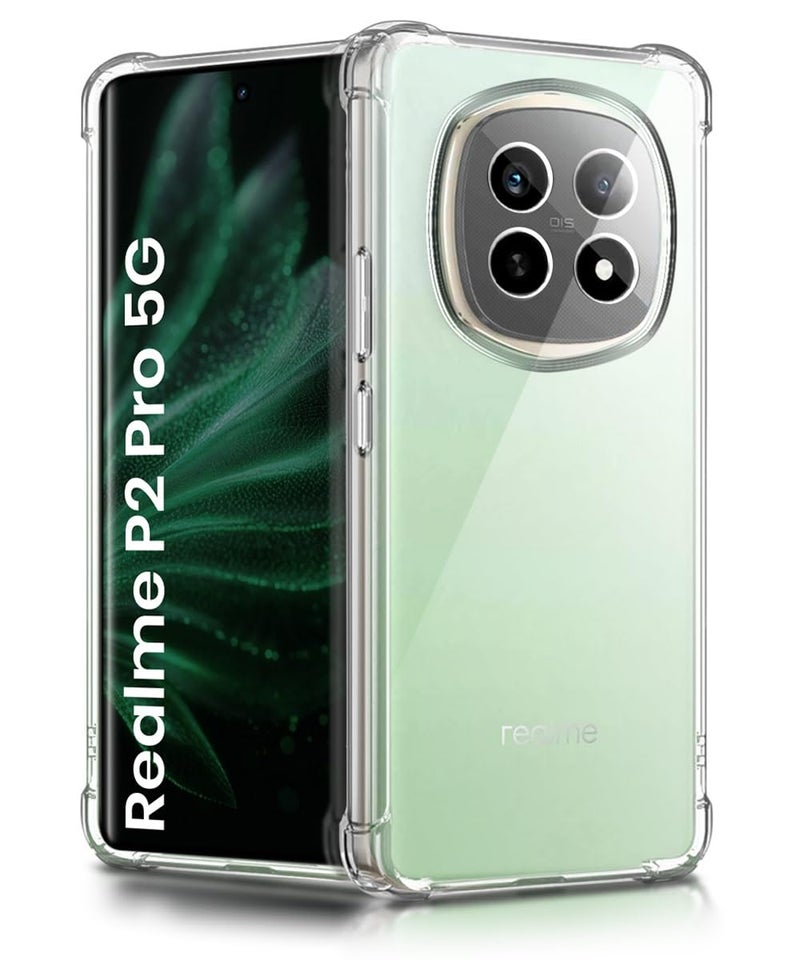 WOW IMAGINE Clear Back Cover Case for Realme P2 Pro 5G | Shockproof Soft TPU Case | Cushioned Edges for Ultimate Protection Back Cover Case - Transparent - Image 1
