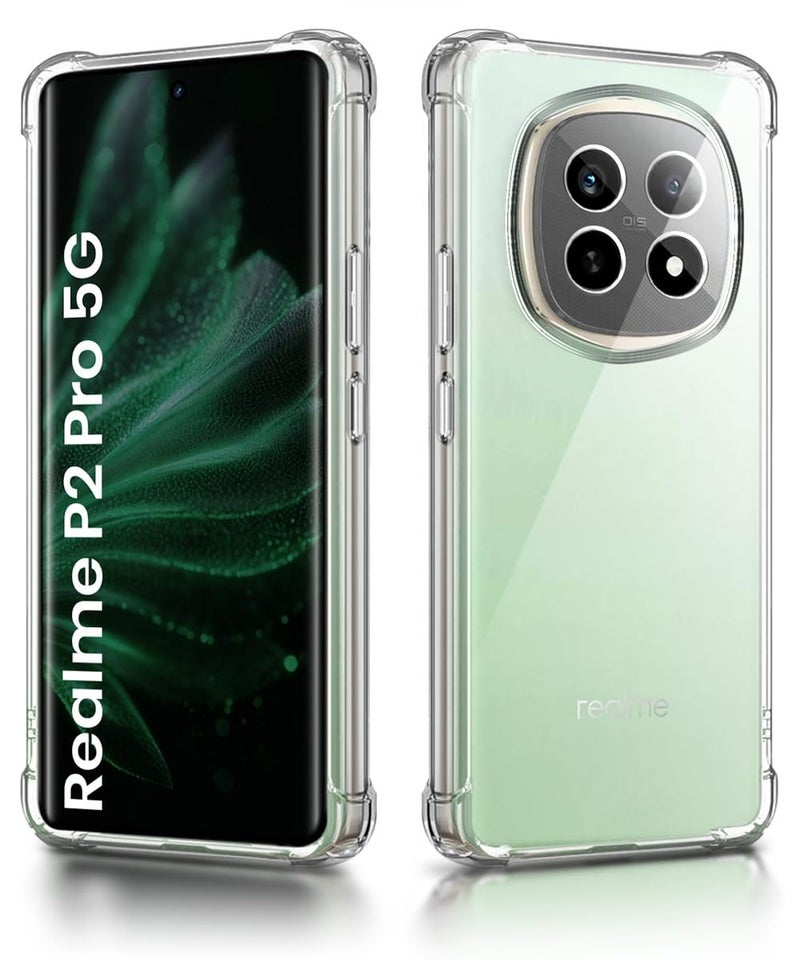 WOW IMAGINE Clear Back Cover Case for Realme P2 Pro 5G | Shockproof Soft TPU Case | Cushioned Edges for Ultimate Protection Back Cover Case - Transparent - Image 2