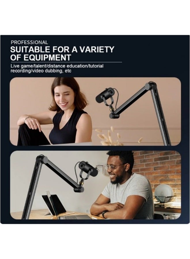 General Professional Boom Arm Stand,Mic Stand for Game streaming and Broadcasting/Sturdy Stainless Steel Mic Stand  - Image 3