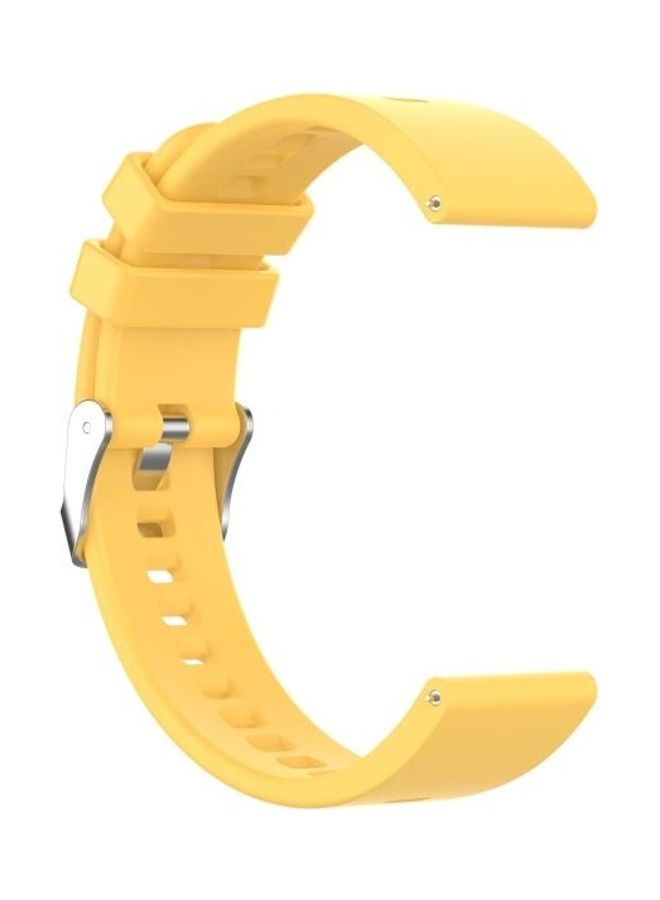 BGM Silicone Replacement Wrist Strap Watchband For Huawei Honor Watch ES Yellow - Image 3