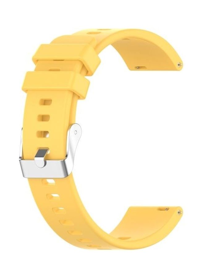 BGM Silicone Replacement Wrist Strap Watchband For Huawei Honor Watch ES Yellow - Image 1