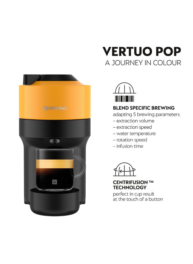 Nespresso Vertuo Pop GDV2 Capsule Coffee Machine, Brews 6 Cup Sizes for Black Coffee, 0.56 L 1500 W GDV2-GB-YE-NE Yellow - Image 2
