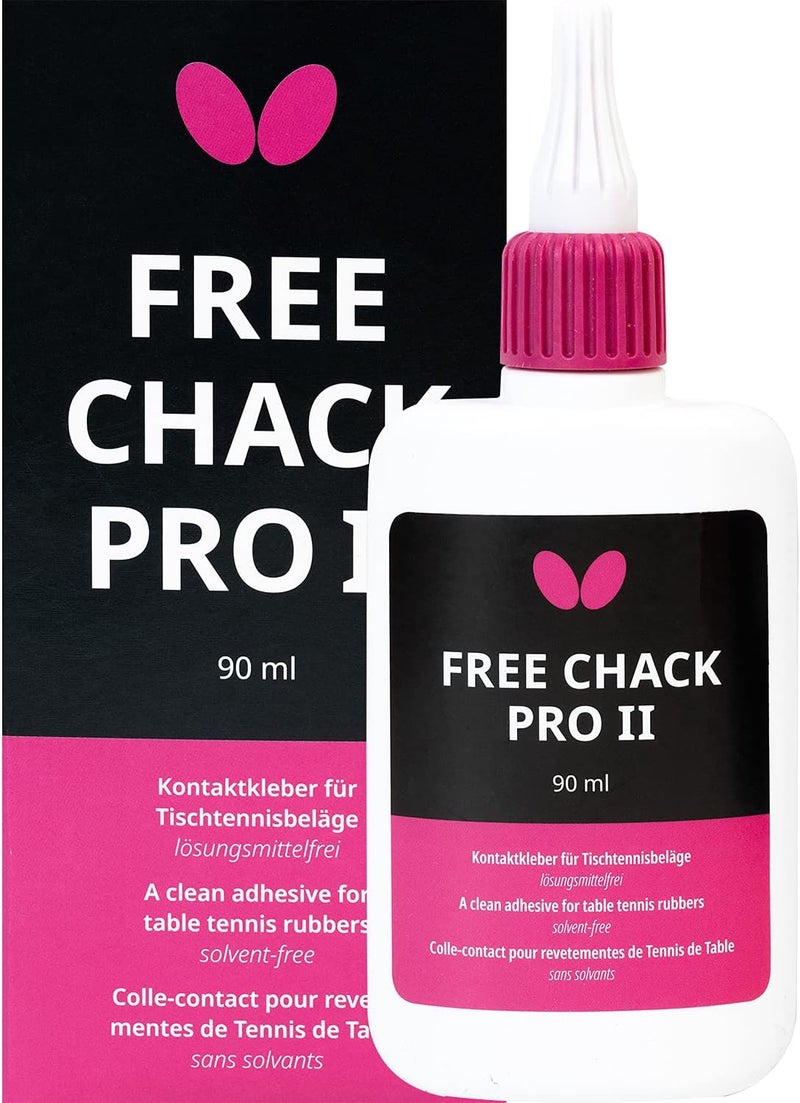 Butterfly Free Chack Pro II Table Tennis Adhesive with 16 Sponges - 90 ml - Image 2