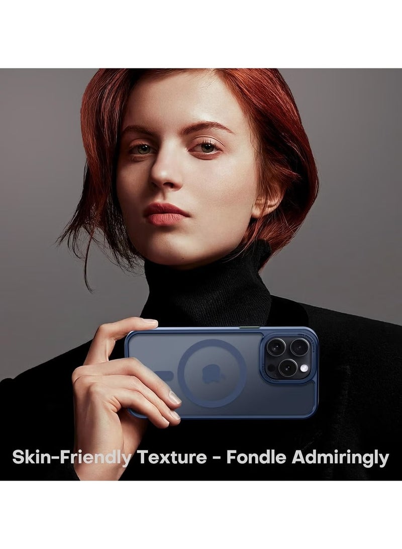 Magnetic Case for iPhone 13 Pro Max 6.7 Inch Case Translucent Matte Phone Case Slim Thin Shockproof Anti-Yellow Women Men Girls Boys Protective Cover (blue) - Image 2