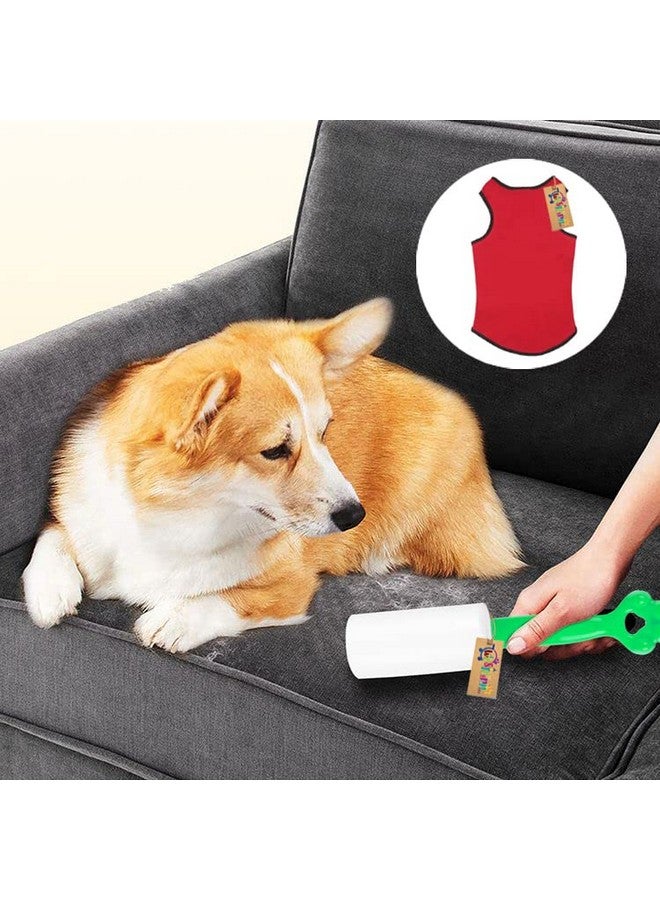 Western Era Dog T-Shirt With Lint Roller| Comfortable & Breathable Dog Clothing & Lint Roller Set For Dog Hair Removal, Clothes (Small - 14 Inch, Red) - Image 4