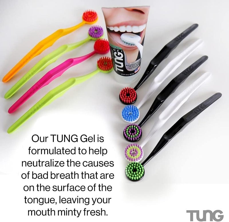 Peak Essentials The Original TUNG Brush Tung Fresh Mint Tongue Cleaner Gel Pack of 4 - Image 5