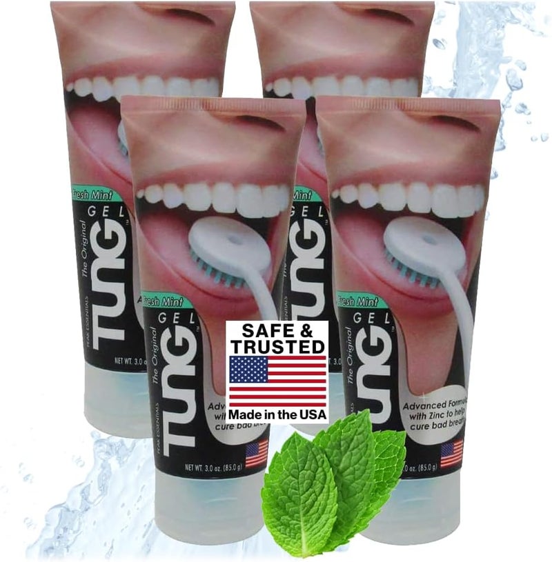 Peak Essentials The Original TUNG Brush Tung Fresh Mint Tongue Cleaner Gel Pack of 4 - Image 1