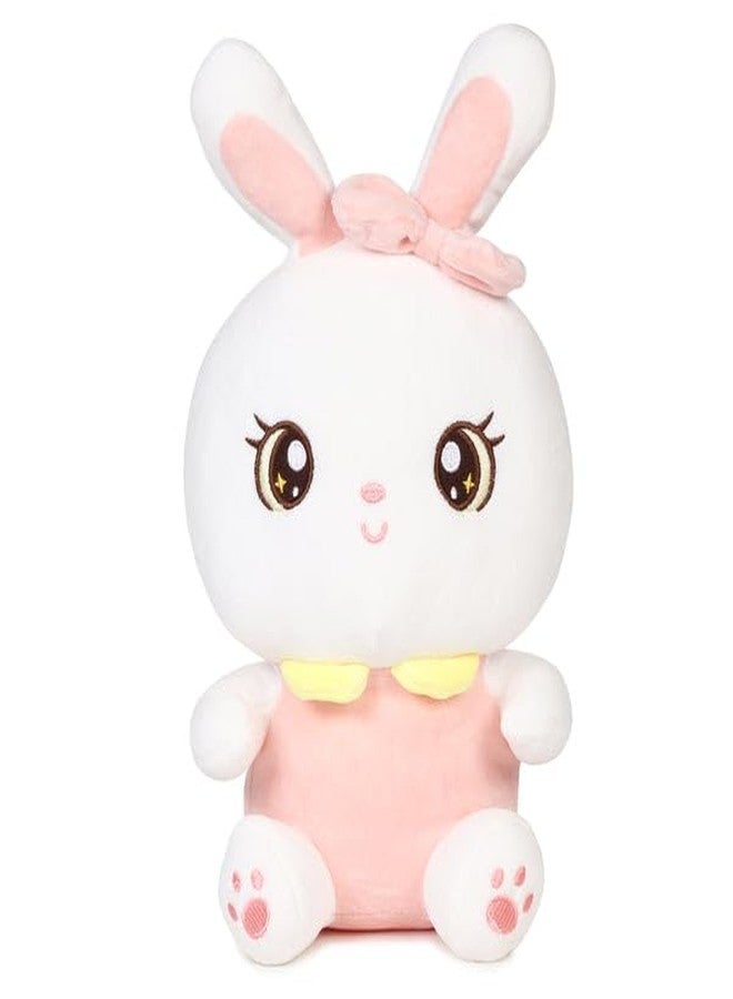 Softdreams Soft Plush Toy for Kids - Cute Stuffed Toy - Soft Cuddly Toy for Baby Boys & Girls, Return Gift -Bow Bunny White Pink 35cm - Image 2