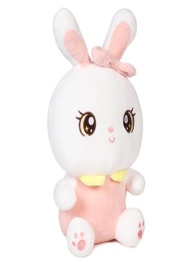 Softdreams Soft Plush Toy for Kids - Cute Stuffed Toy - Soft Cuddly Toy for Baby Boys & Girls, Return Gift -Bow Bunny White Pink 35cm - Image 5