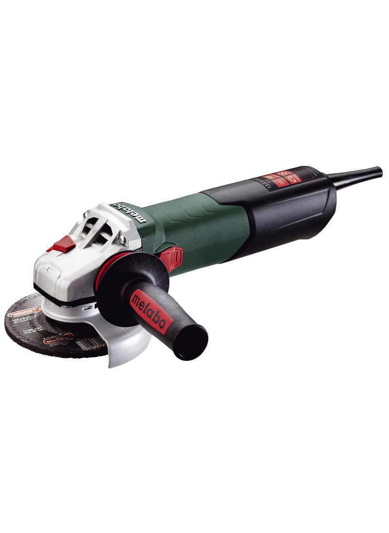 Metabo Metabo 5-Inch Variable Speed Angle Grinder, 2800-11000 RPM, 13.5 Amp with Electronics, Lock-on Switch, Made in Germany, WEV 15-125 Quick, 600468420, Green  - Image 1