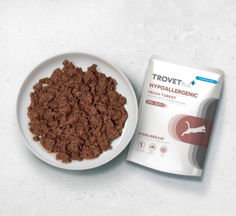 Trovet Trovet Plus Pouch Cat Hypoallergenic Turkey Veterinary Diets Wet Food 85g - Image 2