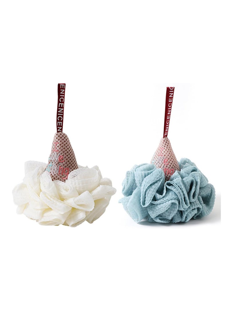 ECVV ECVV Bath Shower Sponge Loofah Puff Body Scrubber Wash Exfoliator Brush for Kid Adult Unique Gift Ice Cream Shape Bathing Cleaning Accessories  - Image 1