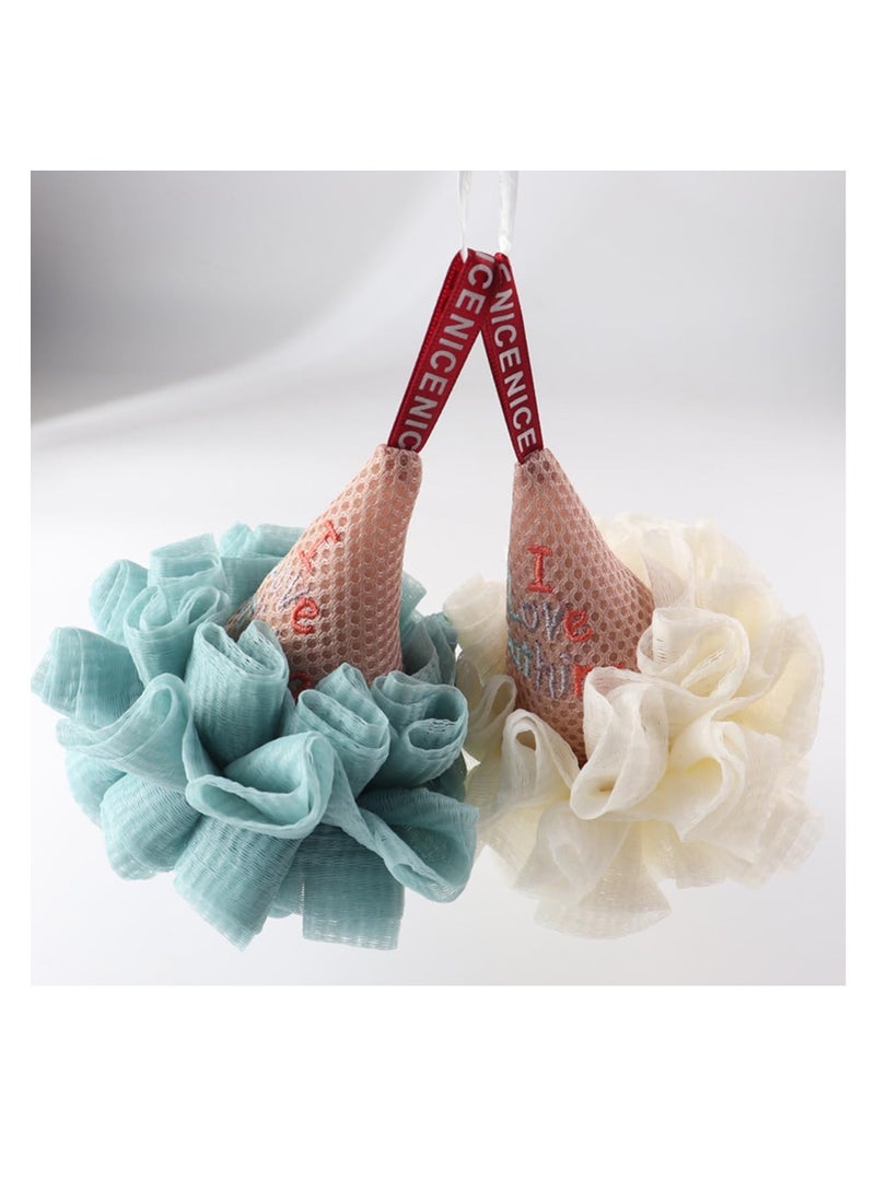 ECVV ECVV Bath Shower Sponge Loofah Puff Body Scrubber Wash Exfoliator Brush for Kid Adult Unique Gift Ice Cream Shape Bathing Cleaning Accessories  - Image 4