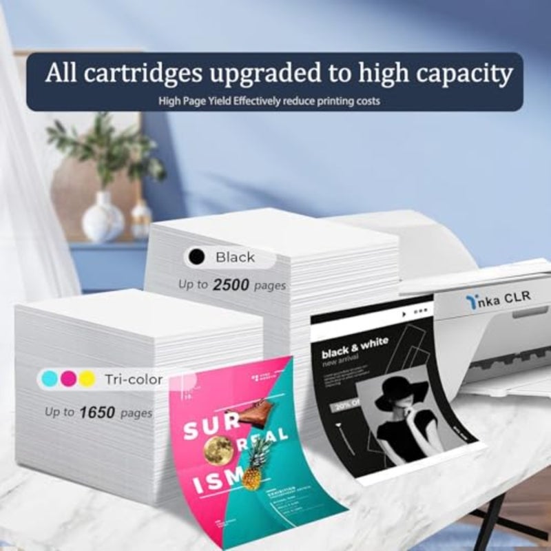 938 938e 938XL مع خراطيش رقاقة متوافقة مع HP 938E 938 XL متوافقة مع خراطيش طابعة HP OfficeJet 9110b 9130b 9120b 9117b 9720 9730 (أسود سماوي أرجواني أصفر 4 عبوات) - Image 3