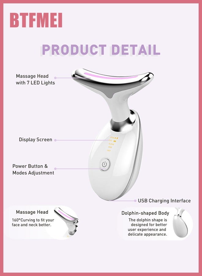 BTFMEI Neck Face Massager, Firming Wrinkle Removal Device, Double Chin Reducer Vibration Massager, Effective Face Appearance Wrinkles Removal for Skin Care, Improve,Firm,Tightening and Smooth - Image 4