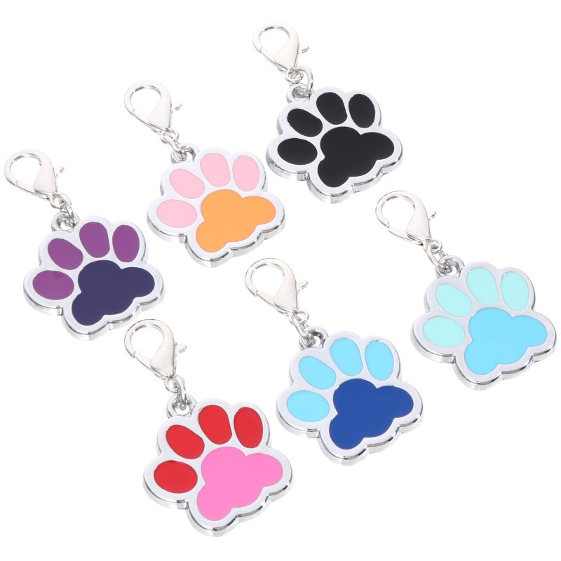 6pcs Zinc Alloy Dog Cat ID Pet Identity Cat Collar Accessory Pet Charms - Image 1