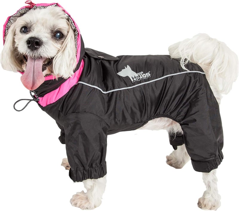 PuTwo DOGHELIOS WeatherKing Windproof Waterproof and Insulated Adjustable Full Bodied Pet Dog Jacket Coat w Heat Retention Technology XSmall Black - Image 2