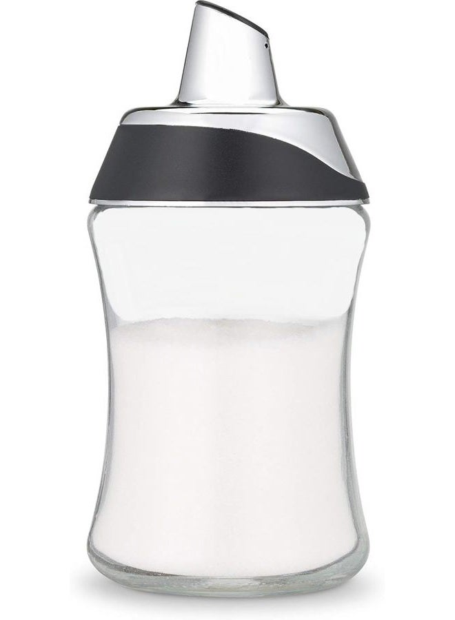 J&M DESIGN J & M Design Sugar Dispenser & Shaker For Coffee, Cereal, Tea & Baking with Pouring Spout and Lid for Easy Spoon Measuring Pour - 220ml Glass Jar Container - Dishwasher Safe - Image 1