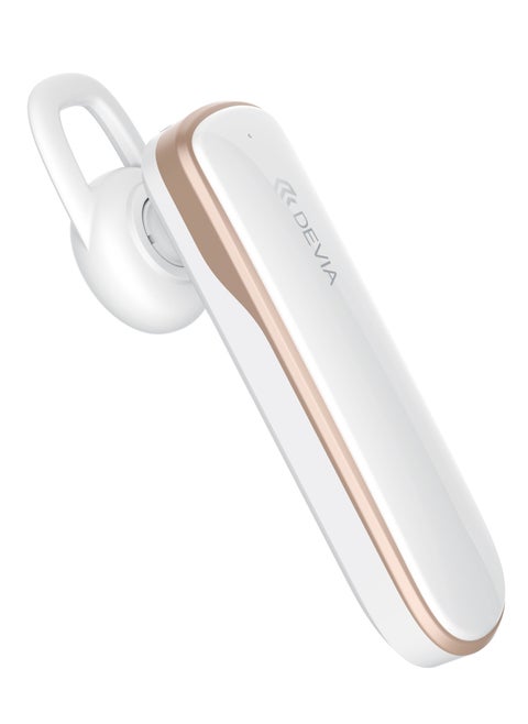 Bluetooth 4.2 earphone with multi-point feature that allows you to connect two phones at the same time from Devia - operating distance is 10 meters.