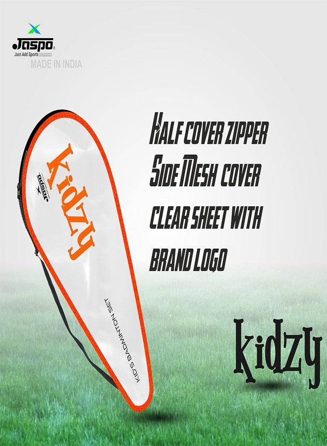 Jaspo Kidzyy Steel Badminton with 3 pc. Plastic Shuttlecock, Carry Bag (Suitable for Kids)-Made in India. (Orange) - Image 3
